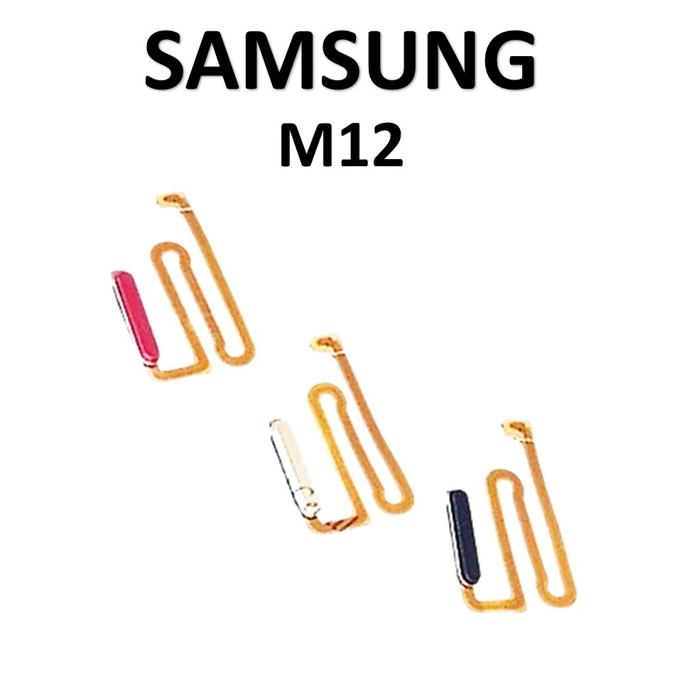 FLEXIBEL SAMSUNG M12 + ON OFF + FINGER PRINT SENSOR SIDIK JARI ORIGINAL 100%