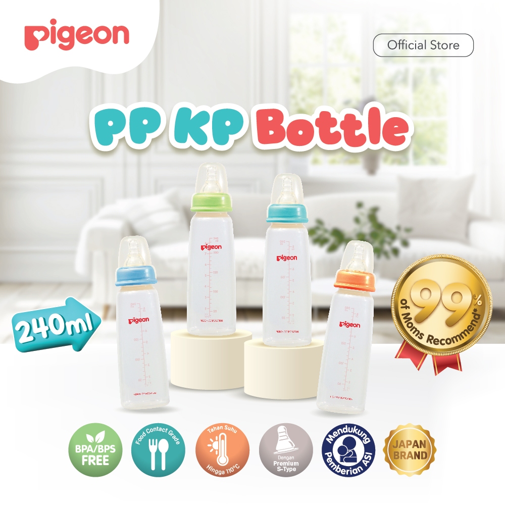 PIGEON Botol Susu PP KP 240ml w/S-type Nipple | Pilih Variasi | Original Asli | Pilih Variasi | Boto