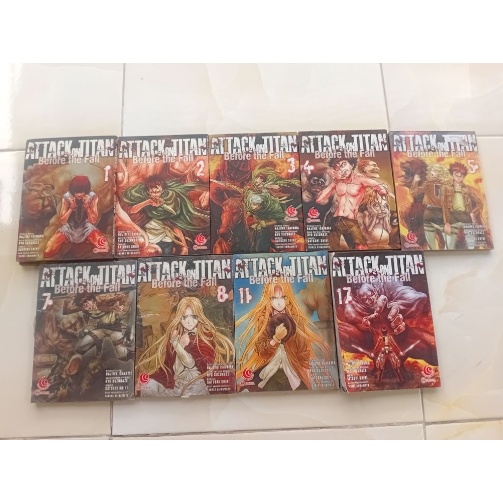 komik attack on titan before fall vol 1,2,3,4,5,7,8,11,17 harga perkomik 30k