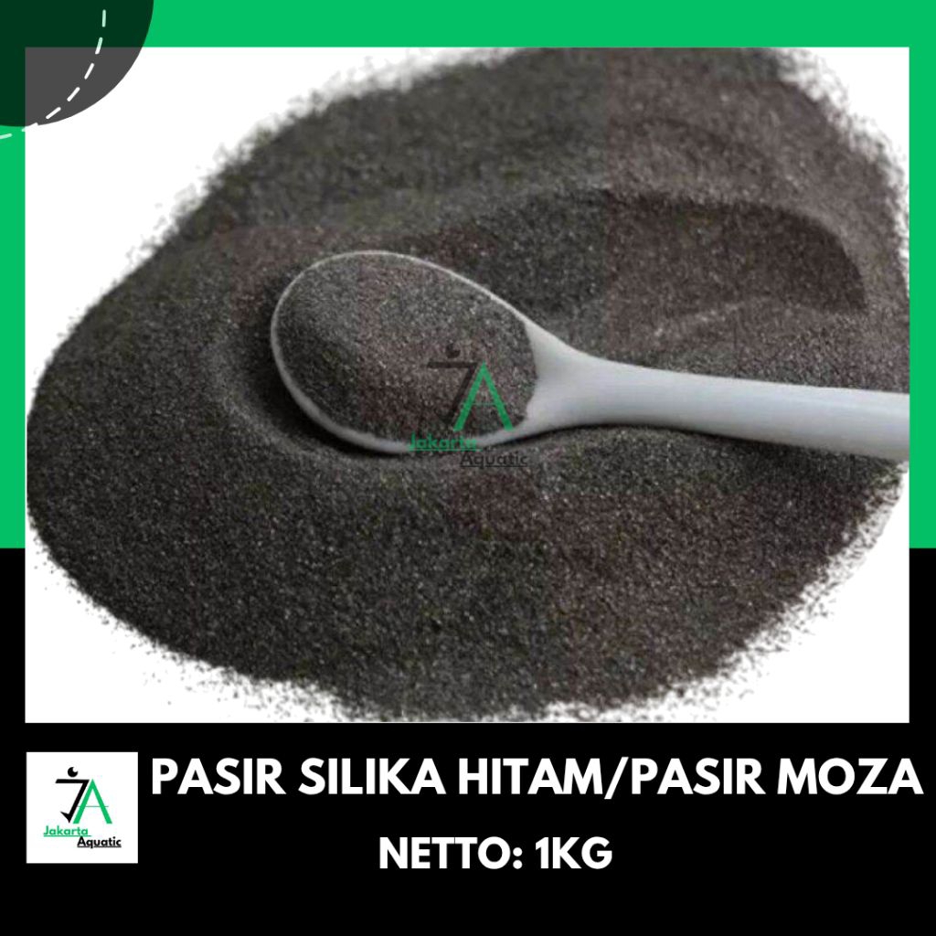 Pasir silika hitam 1kg / pasir silika hitam / pasir moza / pasir silika hitam halus / silika hitam h