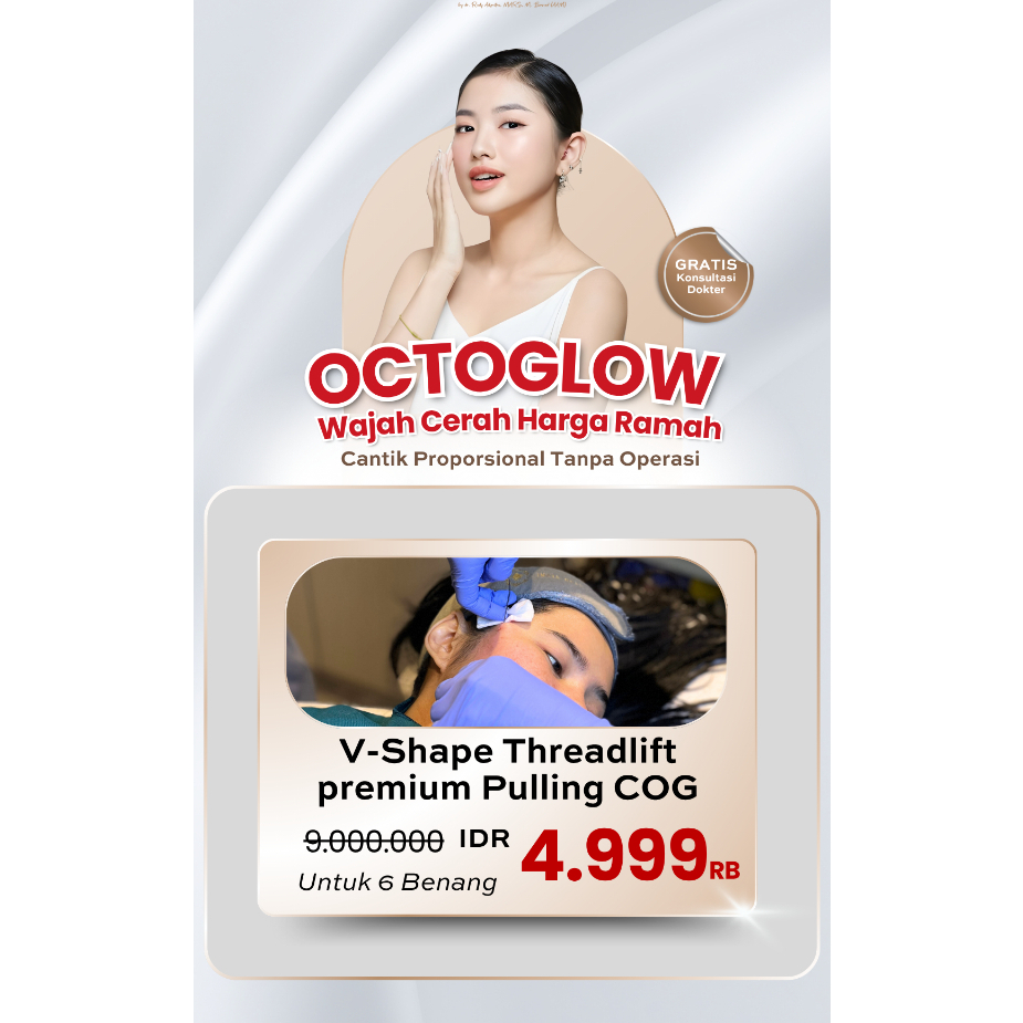 E-Voucher Threadlift Wajah V-Shape – Tarik Benang COG Premium | Wajah Tirus Cerah Tanpa Operasi | Pr