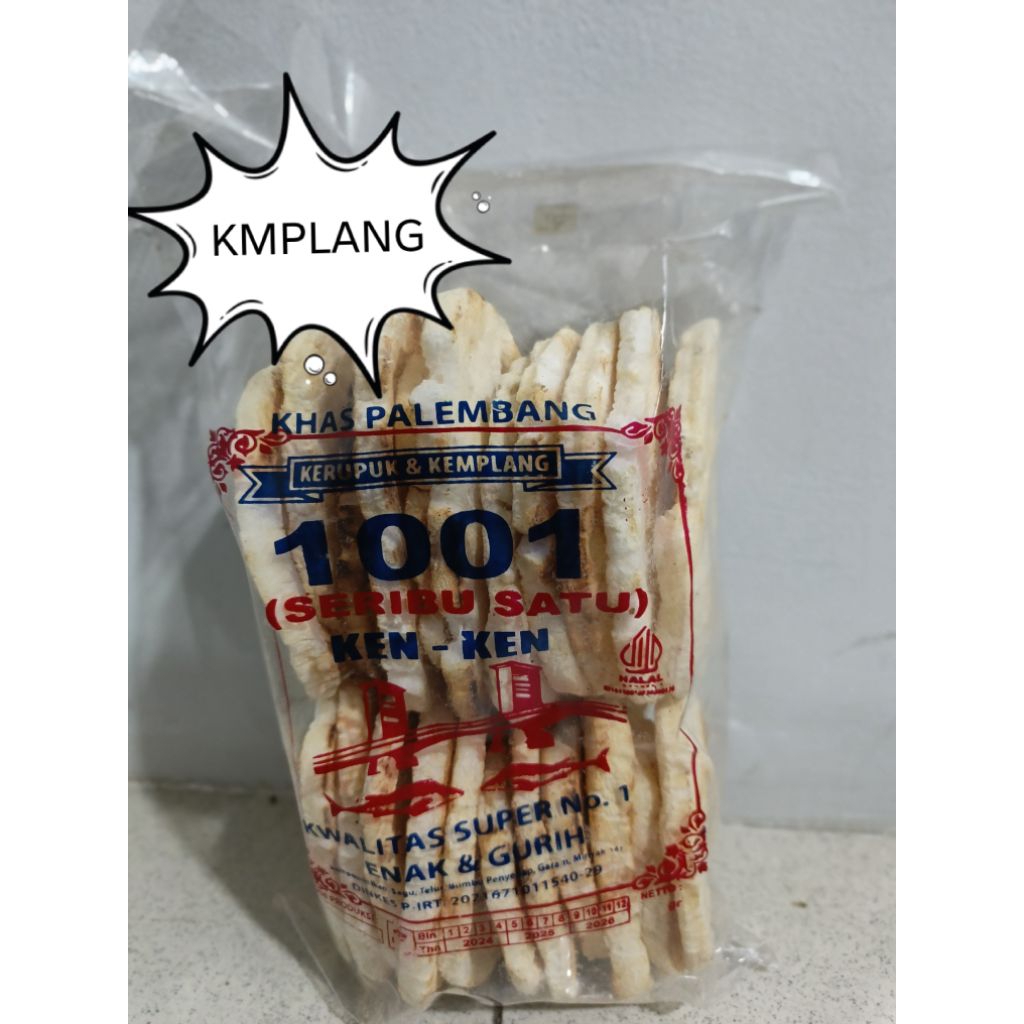 Kerupuk Kemplang Palembang Asli Kualitas Superior | 250 Gram | HALAL MUI | Merk 1001 KEN-KEN