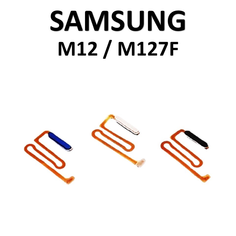 FLEXIBEL SAMSUNG M12 / M127F + ON OFF + FINGER PRINT SENSOR SIDIK JARI ORIGINAL 100%