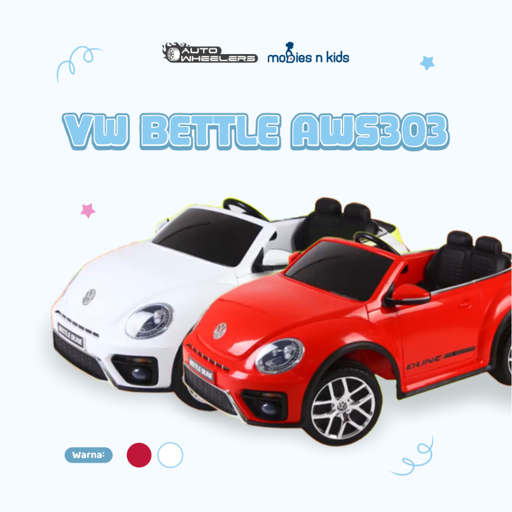 Mobies n Kids - Autowheelers VW Beetle AWS303 | Mobil Remote Control Anak | Mobil Aki Anak