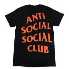 ASSC X UNDEFEATED PARANOID TEE BLACK ORANGE