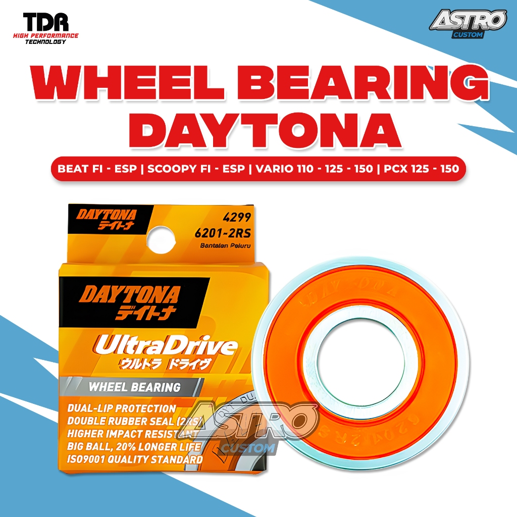 Wheel Bearing Daytona Vario 125 150 Beat Fi Scoopy Fi Genio PCX ADV Vario 110 Laher Klaher Bering