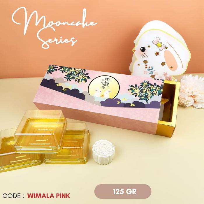 Box Mooncake Wimala Pink / Hampers Dus Kemasan Kue Bulan