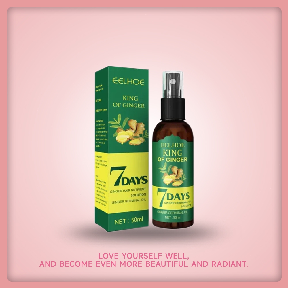 EELHOE Ginger Hair Growth Spray, Fast Hair Growth, Thickening and Regeneration Ginger Essential Oil