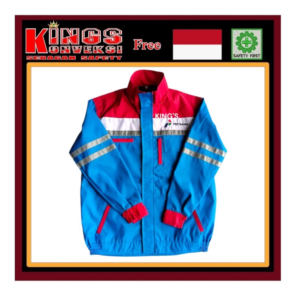 JACKET SAFETY HOODIE  PERTAMINA /SEEAGAM PERTAMINA / BAJU CUSTOM BORDIR