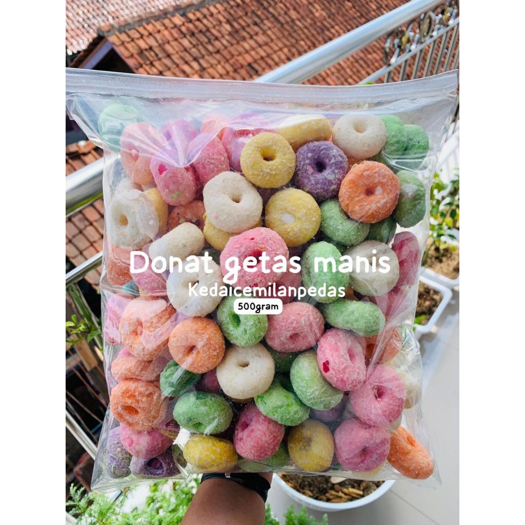 DONAT MANIS WARNA WARNI/DONAT GETAS/DONAT KERING/GETAS MANIS DONAT 1 KG 500 GRAM 250 GRAM