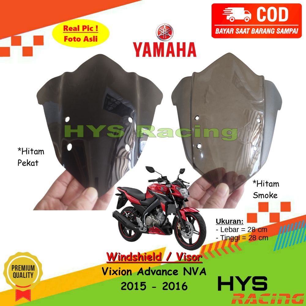 HYC Visor Yamaha Vixion NVA Advance 2015 2016 - Windshield Tameng Variasi Aksesoris Motor Tinggi 28 