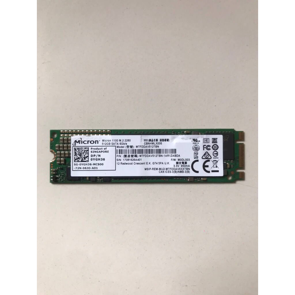 SSD 512GB M.2 SATA Micron
