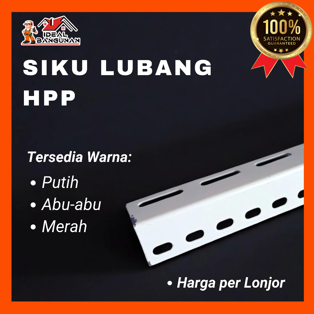 [READY] SIKU LUBANG PUTIH | PANJANG 3 METER | SIKU LUBANG RAK SERBAGUNA | BESI RAK