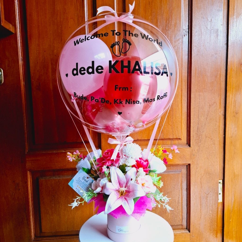 Betterbuys.Co Buket Balon Bunga Artificial Buket Balon Bunga Anniversary Buket Balon Bunga Grand