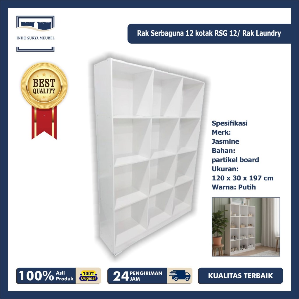 Rak Serbaguna 12 kotak  Rak Laundry Minimalis