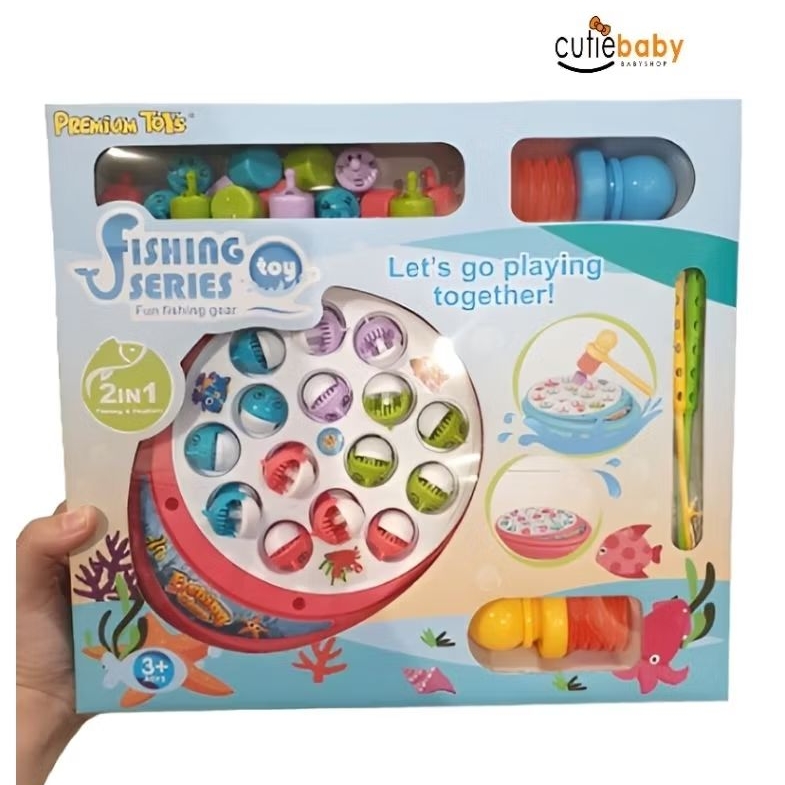 MAINAN PANCING IKAN ANAK 2IN1 SNI | FISHING GAME SERIES TOY ELEKTRIK MUSIK & LAMPU | MANCING-MANCING