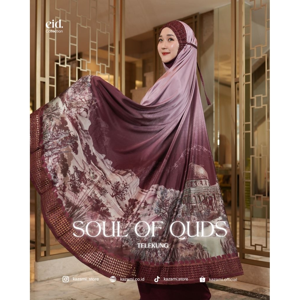 FREE TASBIH & SAJADAH & CIPUT TALI - PO MUKENA SOUL OF QUDS By KAZAMI STORE - TELEKUNG AINUN KAZAMI 
