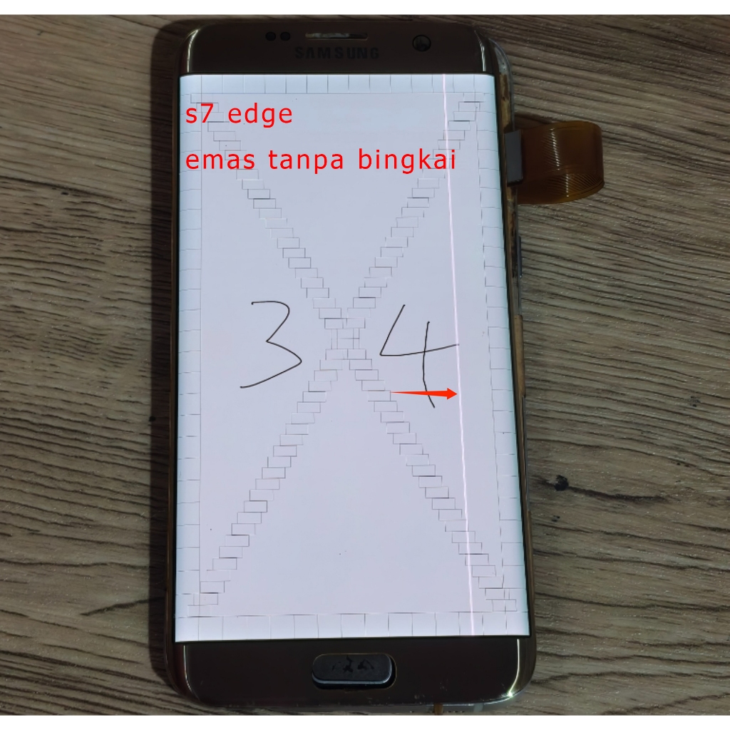 LCD SAMSUNG s7 edge/ G935F ORI with defect LCD Display Layar Sentuh Untuk s7edge lcd