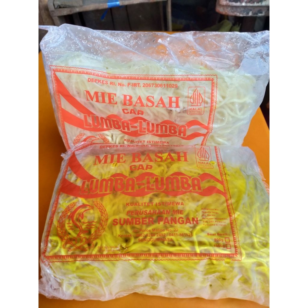MIE BASAH MIE KILOAN CAP LUMBA-LUMBA 1Kg