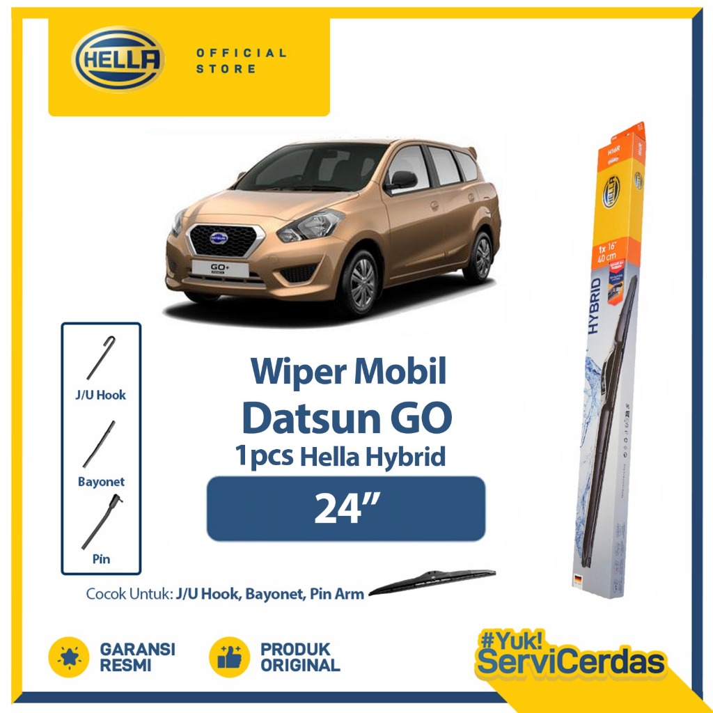 Wiper Mobil DATSUN GO 24” (1pcs) - HELLA Hybrid