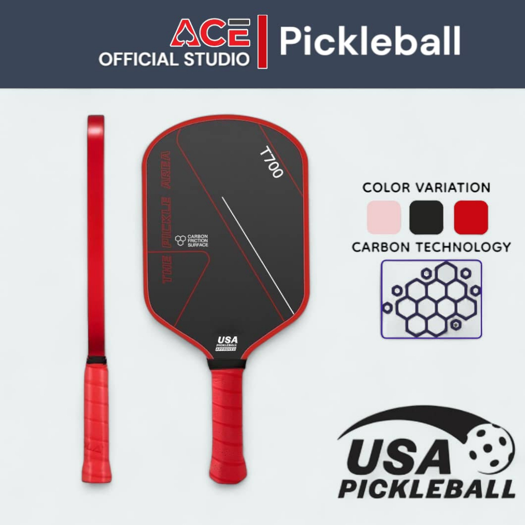 TXPRO 2025 Raket Pickleball – Serat Karbon T700 | USAPA Approved | Kontrol Maksimal | Inti 16mm | De
