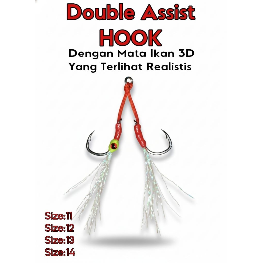 Double Hook Micro Jig 7 - 20 gram/Assist Hook Metal Jig