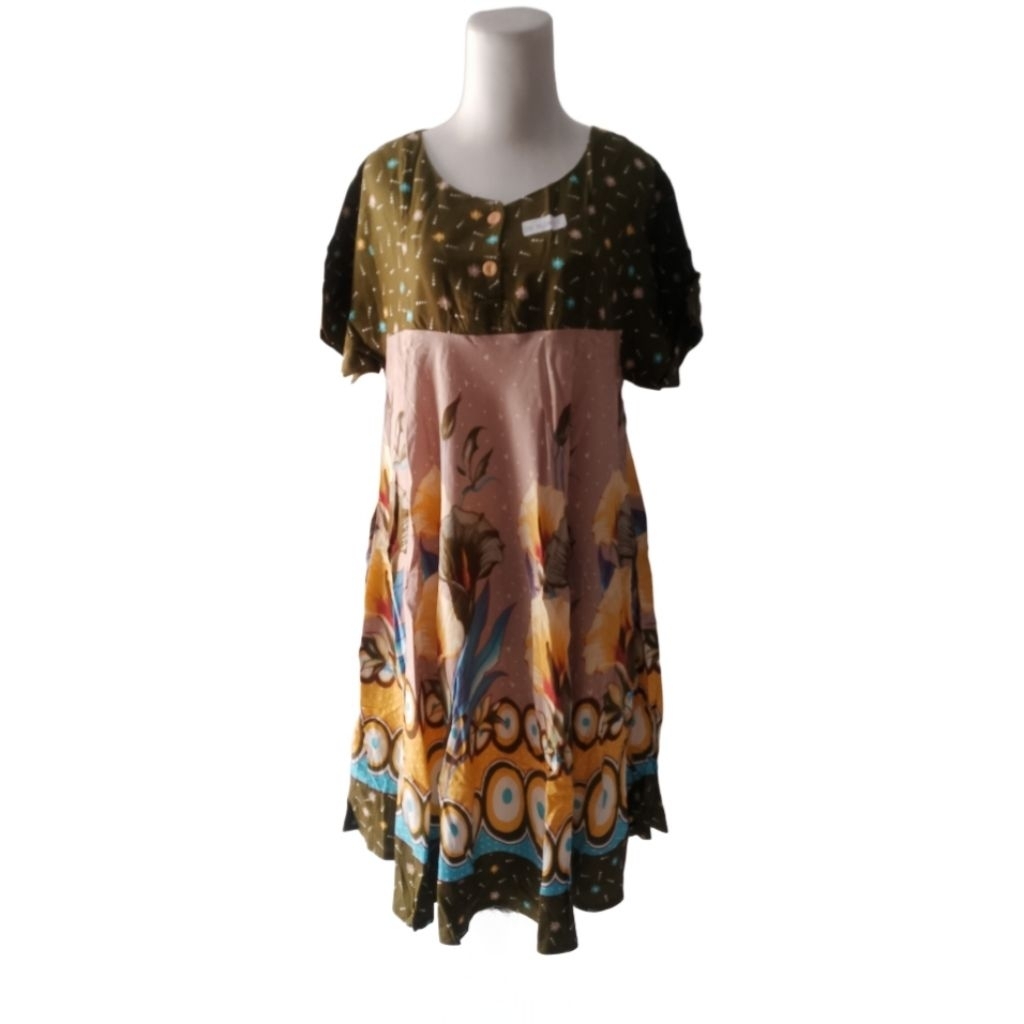 Daster Ria Kencana Lengan Pendek Home Dress Batik Kekinian Murah