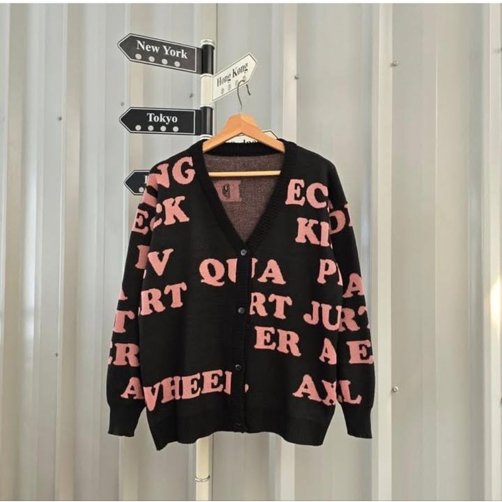 sweater rajut ABJAD KNITE OTHER Knitwear Pria Wanita Baju Cardigan Panjang Motif Atasan Tebal