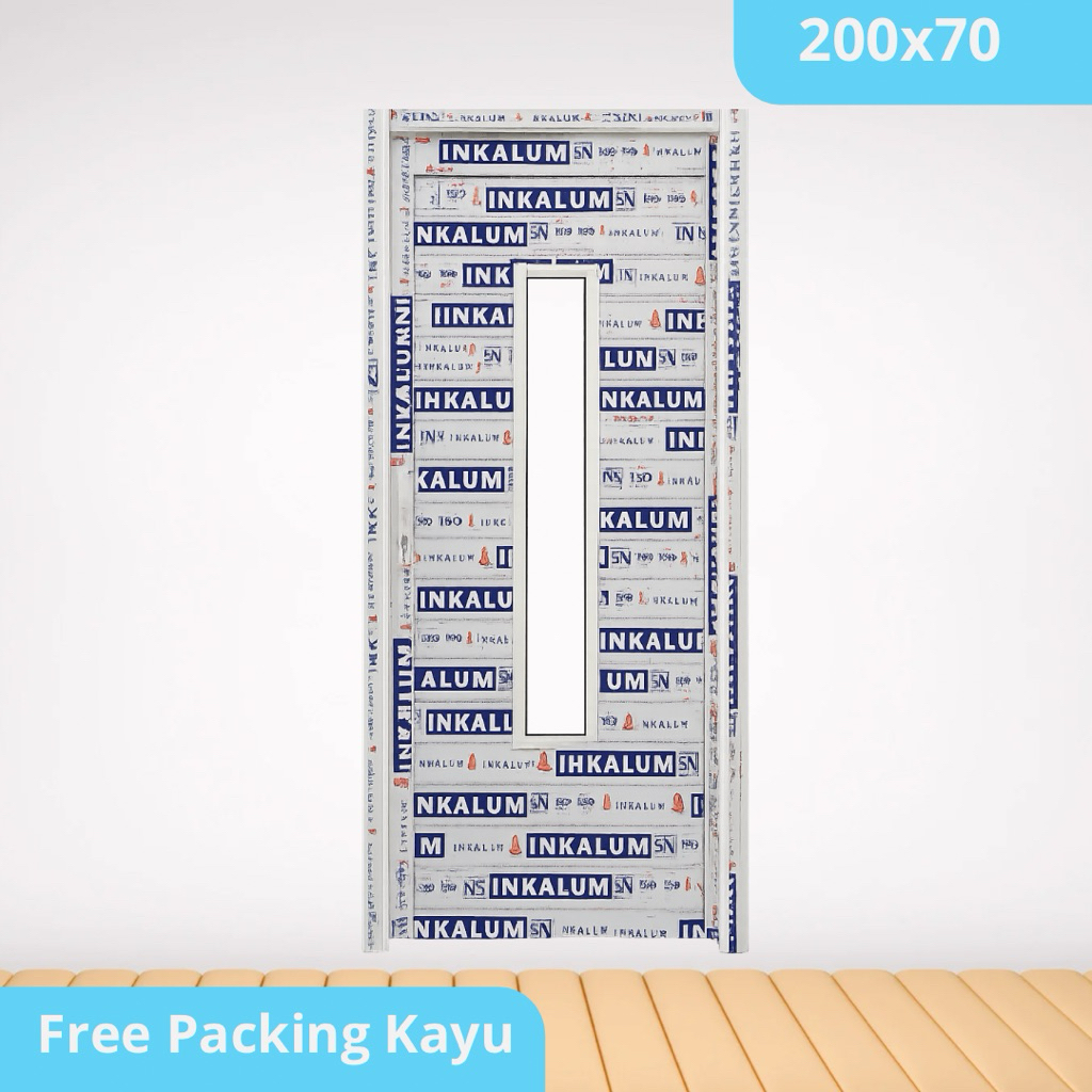 Pintu Kamar Mandi Sliding Spander Doeble Uk 200x70 kaca buram