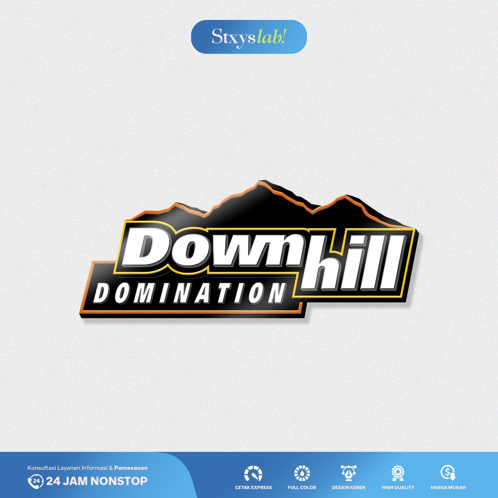 Sticker Vinyl Game Downhill Domination / Tahan Air & Premium Quality / Sticker Helm / Sticker Laptop