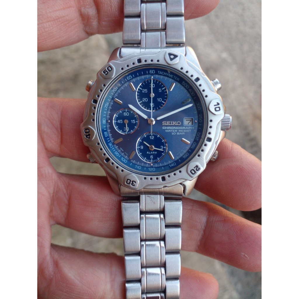 JAM TANGAN PRIA SEIKO CHRONOGRAPH DUAL TIME ALARM original seken preloved