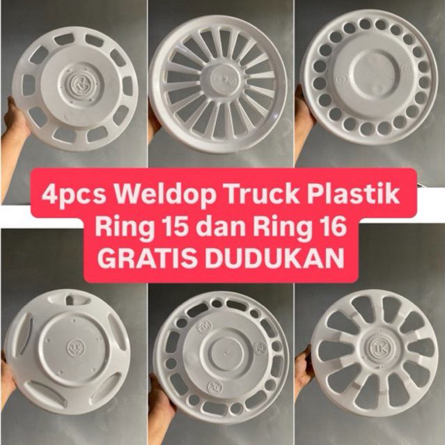 Weldop Truck Plastik TK Ring 15 dan Ring 16 Gratis dudukan