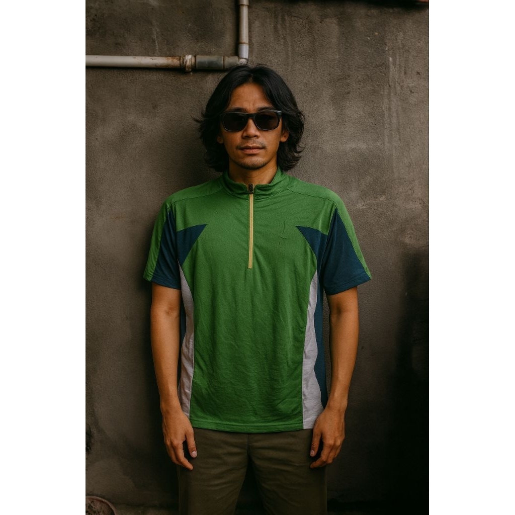 Halfzip jersey Lembut NACU O1 size XL (P76 x L60)