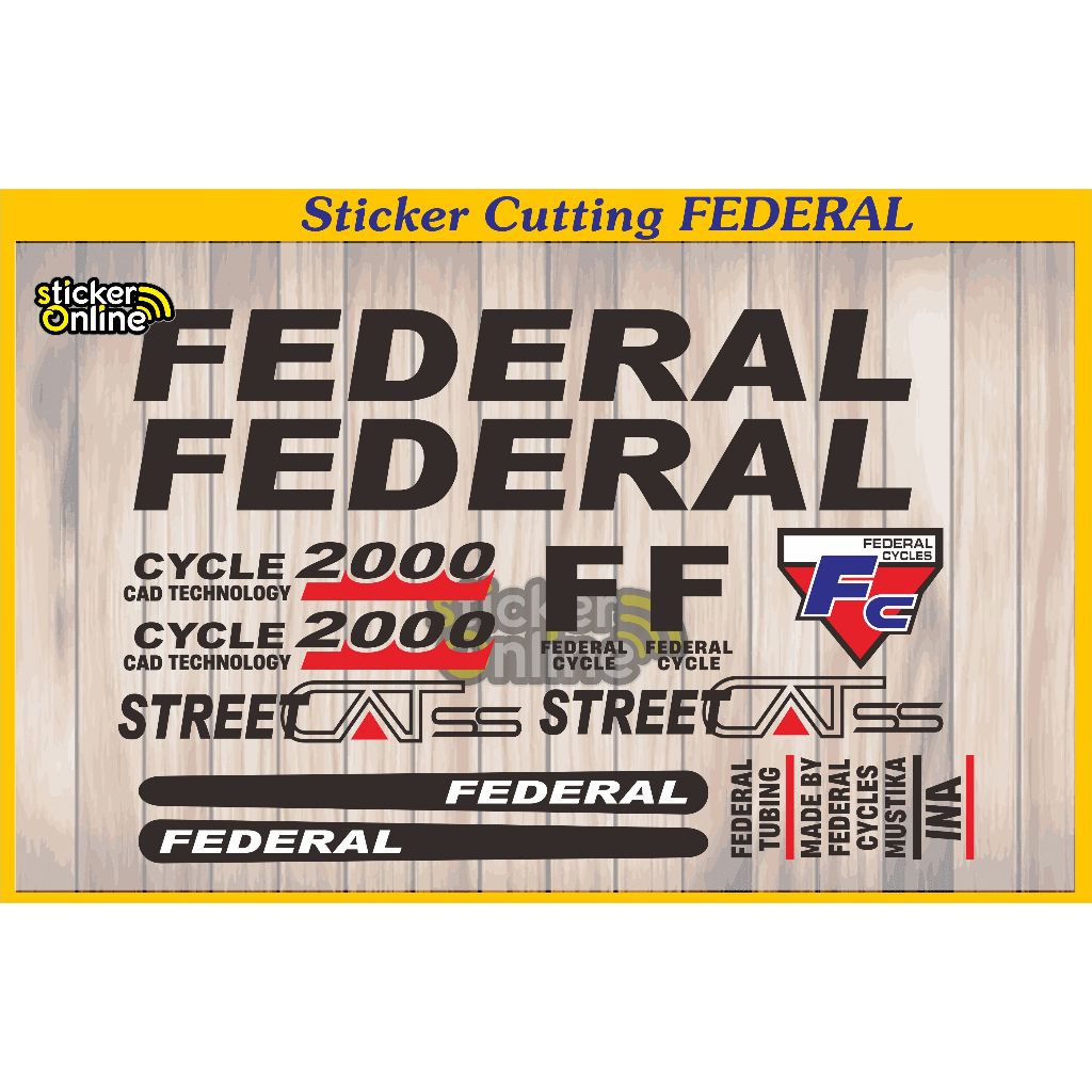STICKER CUTTING FEDERAL STREETCAT SS WARNA