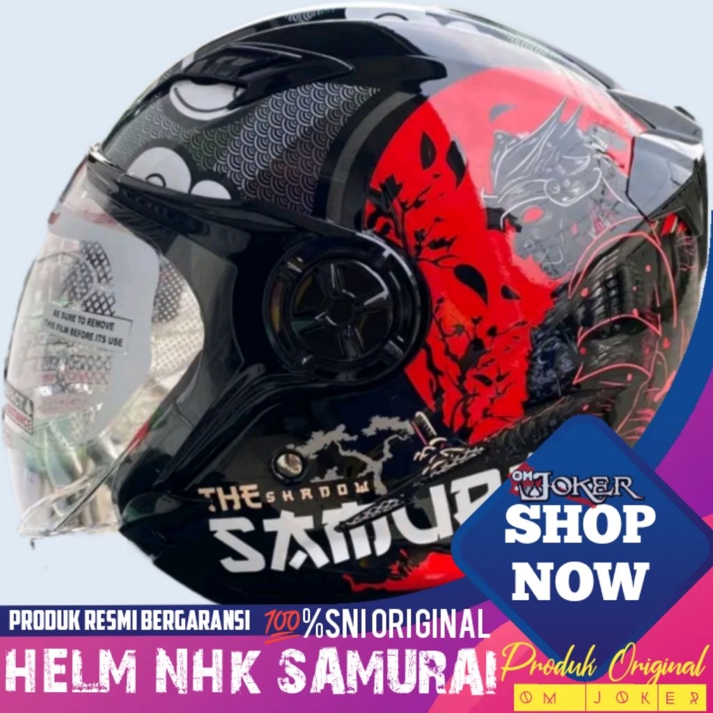 Helm NHK Gladiator Solid motif samurai hayabusa assassin terbaru original