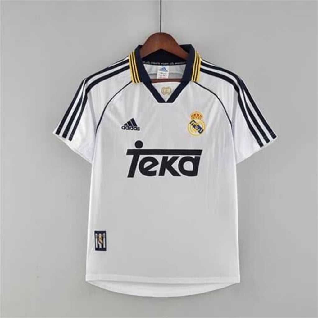 JERSEY REAL MADRID HOME RETRO MUSIM 1998/2000 GRADE ORI