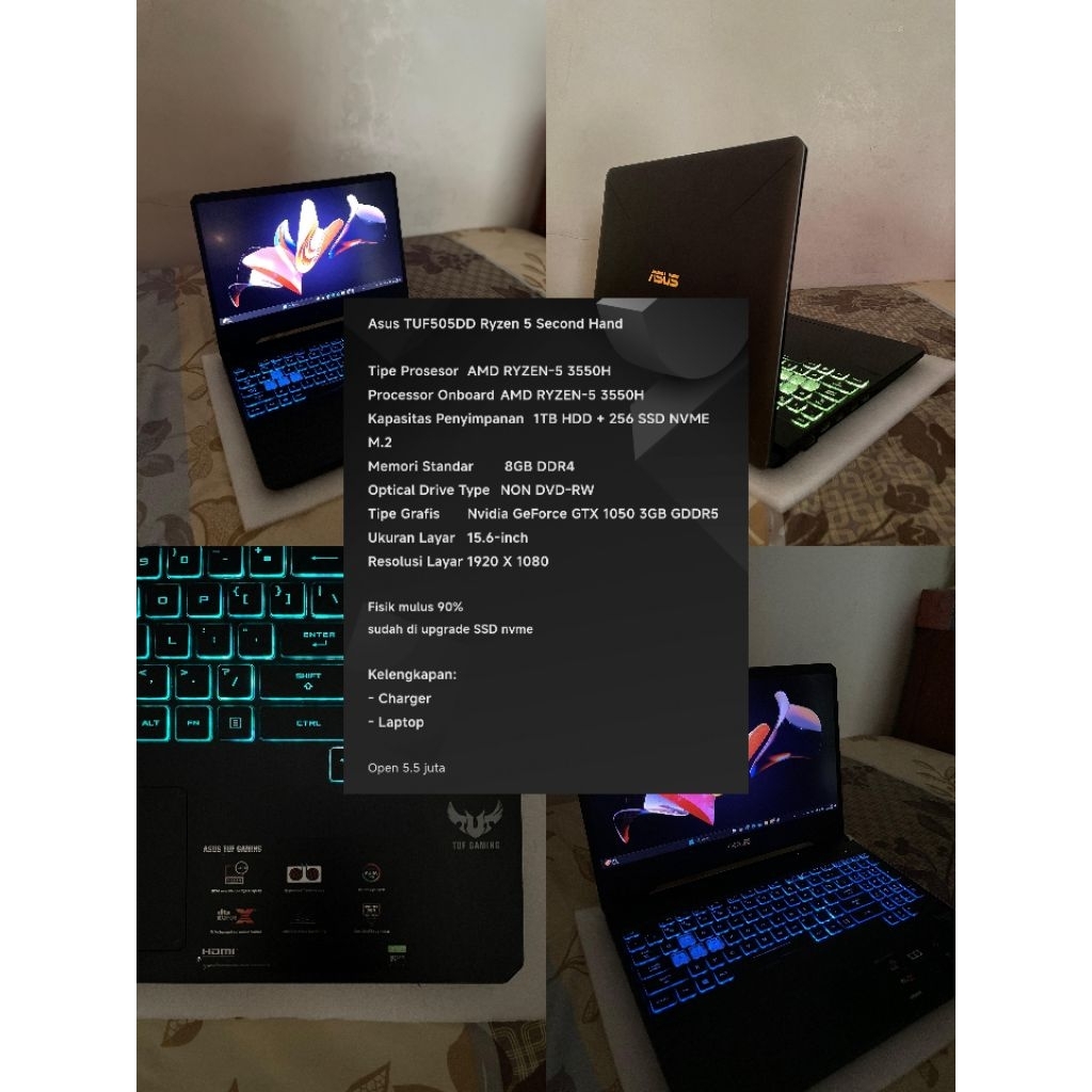Laptop Gaming Asus Second