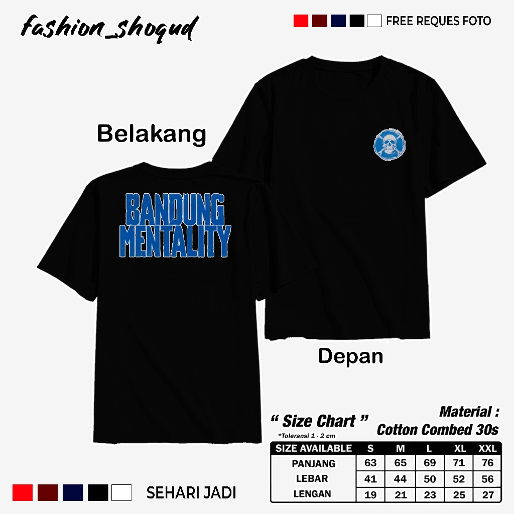 Tshirt BANDUNG MENTALITY - Tshirt Football Unisex