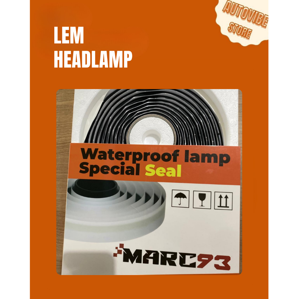 LEM MIKA LEM BUTYL HEADLAMP LAMPU KENDARAAN MOTOR MOBIL WARNA HITAM | ORIGINAL TERMURAH