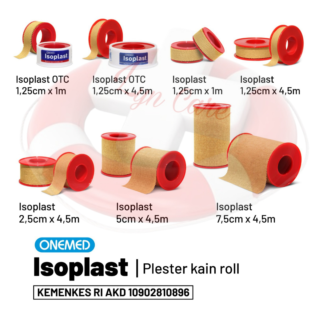 (LYNCARE) Isoplast Plester Roll Elastis Luka | Plester Kain Roll | Plaster Luka Onemed