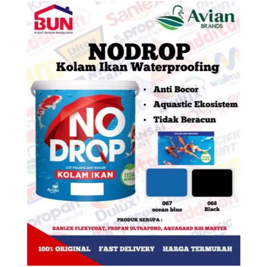 No Drop kolam ikan cat pelapis anti bocor 4 kg