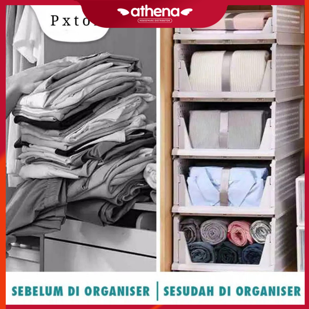 (ATH) Rak laci lipat / RAK LACI LIPAT / STORAGE BOX / RAK PAKAIAN SUSUN Rak Baju Lipat