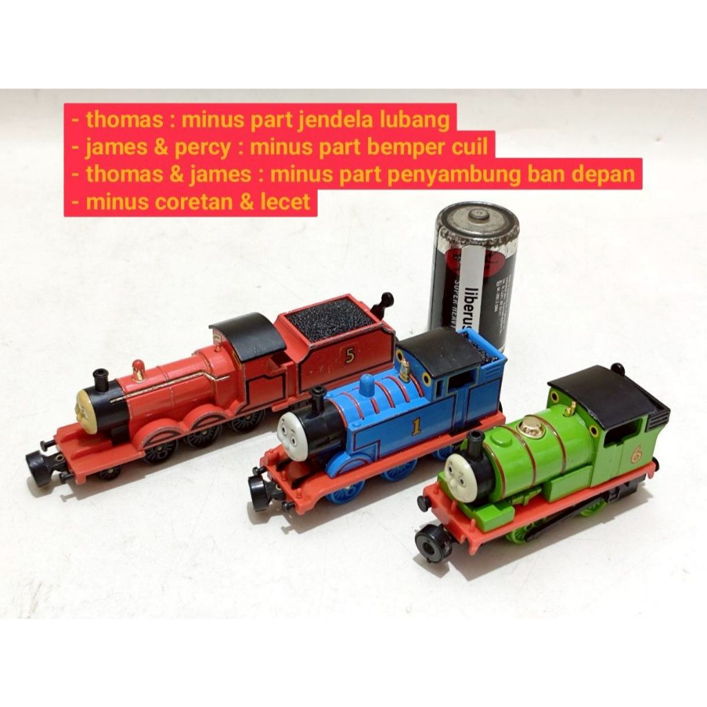 Set Minus Rare vintage bandai diecast Thomas & friends james percy plarail shinkansen train miniatur