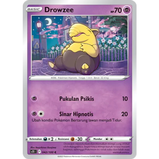 Drowzee C s11 042/100 - Neraka Sirna - POKEMON TCG INDONESIA