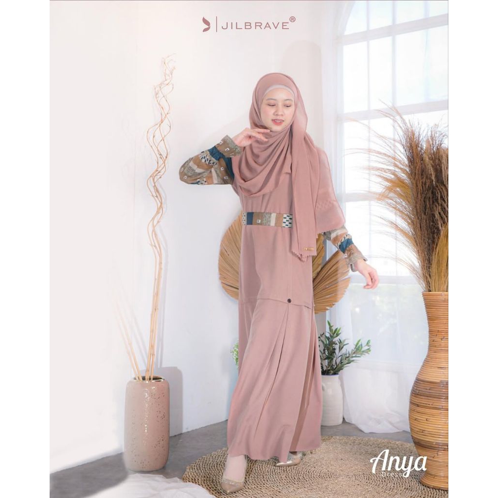 Preloved Gamis Anya Dress by Jilbrave Size M Coffee Brown