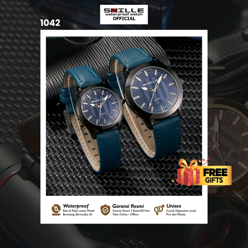 Jam Tangan Wanita Elegan Mewah Casual Analog Tahan air Diameter bulat Strap Tali kulit besar Kecil