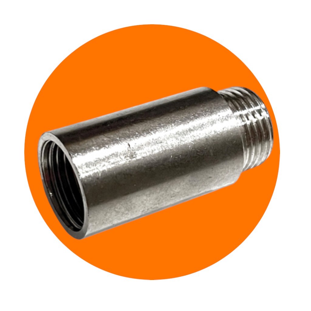 Sambungan kran drat luar 1/2" drat dalam 1/2" Sok Kran Stainless Drat Luar Dalam 1/2 inch