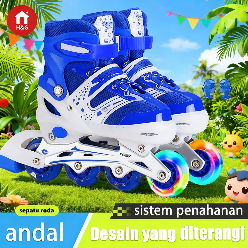 MATOUGUI-sepatu anak perempuan sepatu roda anak perempuan roda 4