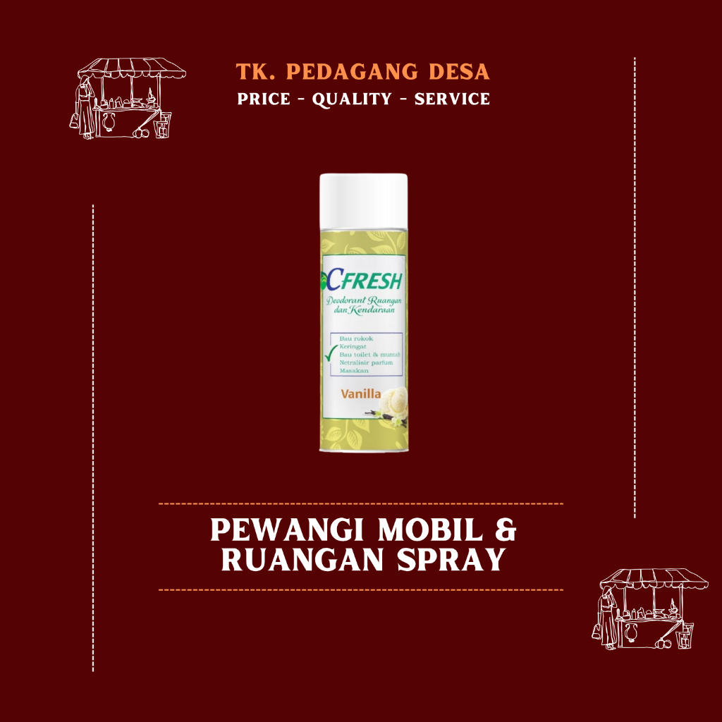 (Vanilla) Parfum Mobil dan Ruangan, Pewangi Mobil C-FRESH