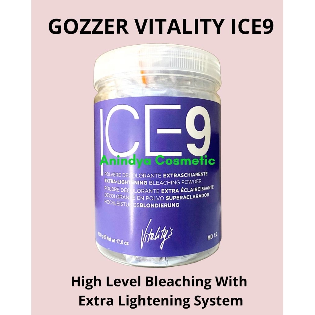 Vitalitys ICE9 500gr Bleaching Goozer Vitalitys ICE 9 500gr, bleaching salon premium level 9